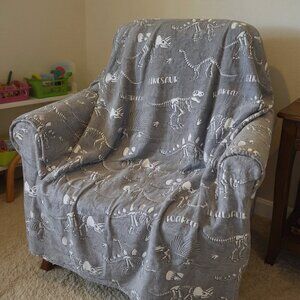 Gray Blanket Flannel 50"x60" Soft Cozy Throw for Kids